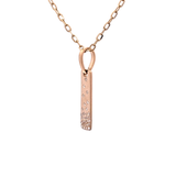 14K Gold Diamond Sprinkle Bar Necklace - 0.14ct