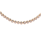 14K Gold Diamond Bezel Necklace - 1.43ct