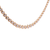 14K Gold Diamond Bezel Necklace - 1.43ct