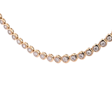 14K Gold Diamond Bezel Necklace - 1.43ct