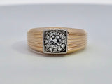 14k Diamond Halo Ring