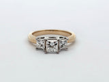 Princess cut 3 stone Diamond ring