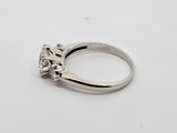 1.22 CTW Round Cut Diamond Engagement Ring in 14k White Gold-Size 6.25