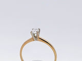0.35CT. Oval Cut Diamond Solitaire Engagement Ring in 14k Yellow and White Gold, Size 6.5