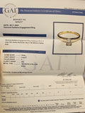 0.35CT. Oval Cut Diamond Solitaire Engagement Ring in 14k Yellow and White Gold, Size 6.5