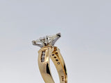 1.83 CTW Marquise Cut Diamond Engagement Ring in 14k Yellow and White Gold, Size 6.75