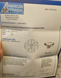 1.12CT. Diamond Solitaire Engagement Ring in 18k White Gold, Size 7.75