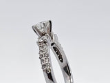 0.78 CTW Round Brilliant Diamond Engagement Ring in 14k White Gold, Size 6.5