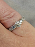 0.78 CTW Round Brilliant Diamond Engagement Ring in 14k White Gold, Size 6.5
