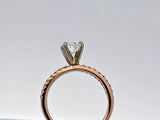 0.95 CTW Oval Brilliant Cut Diamond Engagement Ring in 14k Rose Gold-Size 6.5