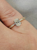 0.95 CTW Oval Brilliant Cut Diamond Engagement Ring in 14k Rose Gold-Size 6.5
