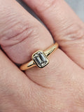 1.25CT. Solitaire Emerald Step Cut Diamond Engagement Ring in 14k Yellow Gold, Size 8.25