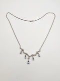 1.15 CTW Aquamarine and Diamond Necklace in 14k White Gold