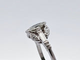 1.56 CTW Marquise Cut Diamond Cluster Engagement Ring in Platinum-Size 6.75