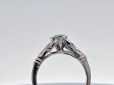 1.56 CTW Marquise Cut Diamond Cluster Engagement Ring in Platinum-Size 6.75