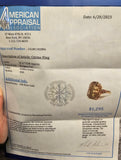25.17CT. Designer Cut Citrine Ring in 14k Rose Gold, Size 7.75