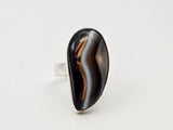 Sterling Silver Agate Ring