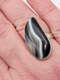Sterling Silver Agate Ring