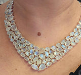 Sterling Silver Rainbow Moonstone Necklace