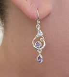 Sterling Silver Amethyst Gemstone Earrings
