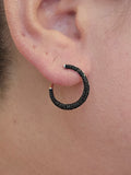 Sterling Silver Cubic Zirconia Hoop Earrings