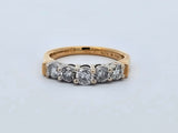 1.01 CTW Round Cut Diamond Wedding Band in 14k Yellow Gold-Size 6.25