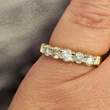 1.01 CTW Round Cut Diamond Wedding Band in 14k Yellow Gold-Size 6.25