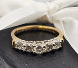 1.01 CTW Round Cut Diamond Wedding Band in 14k Yellow Gold-Size 6.25