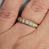 0.83 CTW Round Cut Diamond Wedding Band in 14k Yellow Gold, Size 7.25