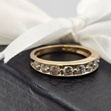 0.83 CTW Round Cut Diamond Wedding Band in 14k Yellow Gold, Size 7.25