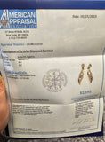 0.76 CTW Diamond Pointed Dangle Earrings in 14k Yellow Gold
