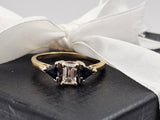 0.50CT. Sapphire and Diamond Ring in 18k Yellow Gold, Size 7.5