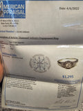 0.41CT. Round Cut Diamond Solitaire Filigree Engagement Ring in 18k White Gold, Size 9.75