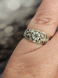 0.34CT. Diamond Belcher Ring in 14k White Gold, Size 6