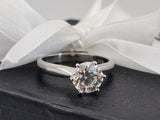 1.68CT. Round Brilliant Cut Diamond Solitaire Engagement Ring in 14k White Gold, Size 7.5