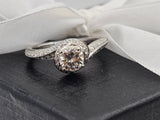 1.12 CTW Diamond Engagement Ring in 14k White Gold, Size 7