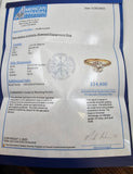 1.61 CTW Diamond Engagement Ring in 14k Gold and Platinum, Size 7