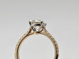 1.61 CTW Diamond Engagement Ring in 14k Gold and Platinum, Size 7