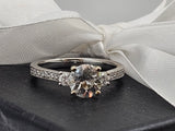1.44 CTW Diamond Engagement Ring in 14k White Gold, Size 6.5