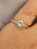 1.44 CTW Diamond Engagement Ring in 14k White Gold, Size 6.5