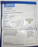 1.28 CTW Pear Cut Diamond Engagement Ring in 14k White Gold, Size 7