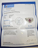 0.57CT. Ruby and Diamond Ring in 14k White Gold, Size 9.25