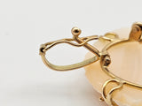 Carved Shell Portait of a Young Lady Cameo Pin or Pendant in 14k Yellow Gold