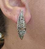Marcasite Statement Earrings in Sterling Silver