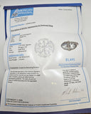 1.23 CTW Aquamarine and Diamond Filigree Ring in 14k White Gold, Size 6.75
