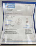 1.83CT. Morganite Diamond Halo Pendant Necklace in 14k Rose Gold