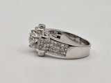 2.17 CTW Diamond Engagement Ring in 18k White Gold, Size 7