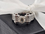 2.17 CTW Diamond Engagement Ring in 18k White Gold, Size 7