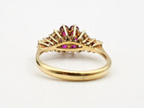 0.60 CTW Ruby and Diamond Ring in 18k Yellow Gold, Size 6.75
