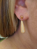 Sterling Silver Rose Gold Vermeil Agate Earrings